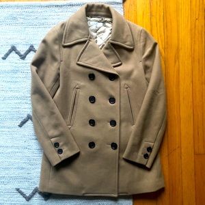 Beautiful J.Crew Tan Peacoat with Thinsulate S